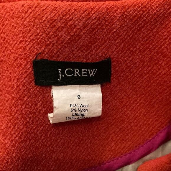 NWOT J. Crew Lady Day in Deep Persimmon Bright Red Orange - Picture 4 of 4